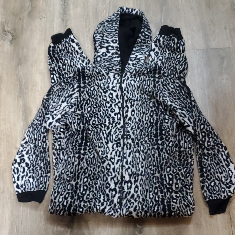 Nick & Nora Cat Fleece Hooded Jamies